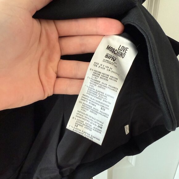 Love Moschino Black Short Puff Sleeve Jacket US8 - Picture 4 of 5